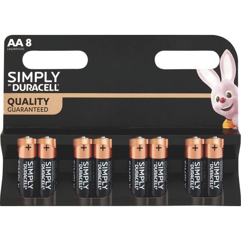 Duracell PILA ALCALINA SERIE SIMPLY 8 PZ. STILO 1,5V 12.00 confezioni