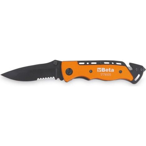 Coltello multiuso soccorso auto con funzione martello frangicristallo e tagliacinture di sicurezza BETA (1/2)