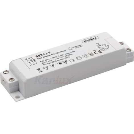 Fuente de alimentación halógena 20-60W 240V 11.5V SET60-K 1425