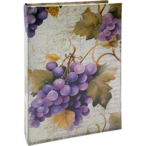 Scatola decorativa per libri con uva per riporre oggetti, regalo ideale, stile romantico, scatola per libri in MDF, organizzazione domestica