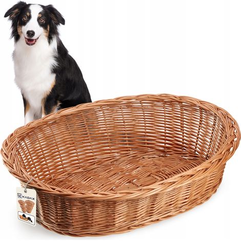 KADAX Cama para perros de mimbre 85 cm Grande L (1/5)