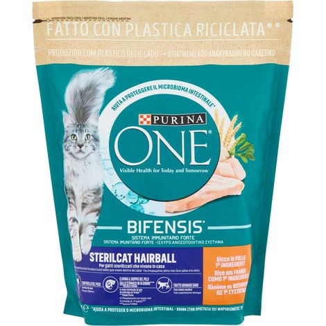 PURINA ONE STERILCAT HAIRBALL 800G PER GATTI STERILIZZATI RICCO DI POLLO (1/5)