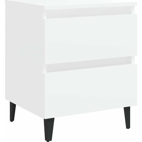 Maison Exclusive - Mesita de noche blanco madera contrachapada 40 (1/5)