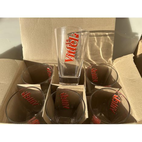 Lot de 6 verres Vittel évasés - 35 cl - Neufs
