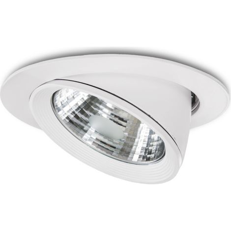 Faretto LED da incasso 40W 3.200Lm 6000ºK Circolare orientabile 40.000H [HO-COB-OR-40W-CW] (1/5)