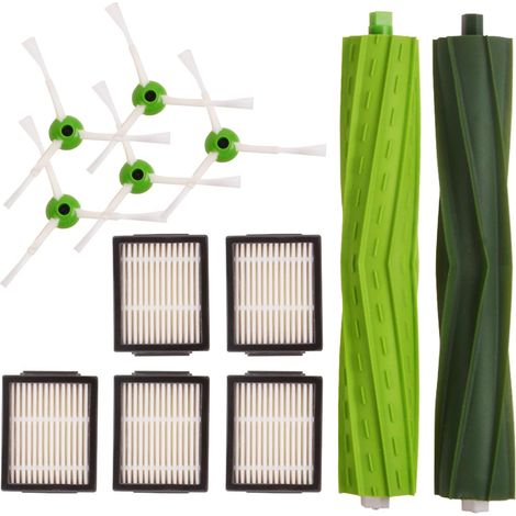 Kit Pieces Detachees Aspirateur Robot - Brosse Laterale - Rouleau Caoutchouc Avant Arriere - Filtre HEPA - Pour Series I Et E - 12 Pieces (1/5)