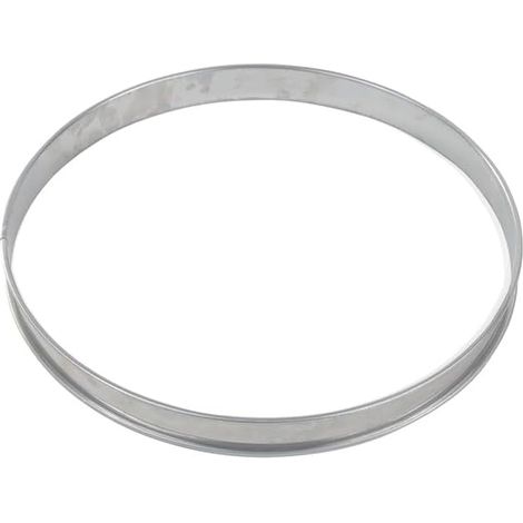 1 Cercle à tarte Inox Ø 22 cm Bords roulés Hauteur 2,7 cm Démoulage facile Pâtisserie