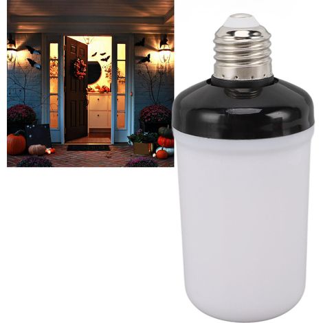 Ampoule LED effet flamme 4 modes clignotants E26, décorations pour Halloween, Noël, fêtes, porche, terrasse, intérieur et extérieur (1/5)