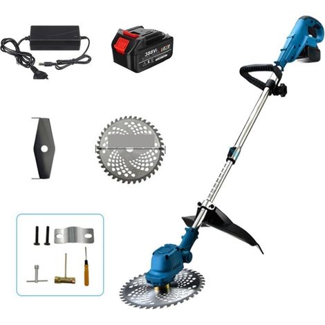 2000W 9 Pouces Tondeuse à Gazon électrique sans Brosse Tondeuse à Gazon sans Fil Taille-haie Outils d'élagage de Jardin à Main réglables (Color : with 1 Battery Set, Size : W) (1/5)
