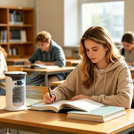 Tragbarer, beleuchteter Turmventilator mit 3 Geschwindigkeitsstufen für Zuhause, Wohnzimmer, Innenräume, Nachttisch, Büro, Küche, Studentenzimmer, Camping (1/5)