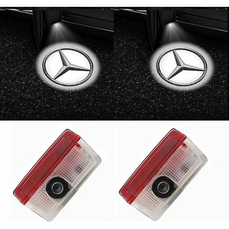 Projecteur Logo Porte Voiture LED - Tension DC 12 V à 24 V - Température de Couleur 6500 K - Pour Utilisation Automobile - Lot de 2