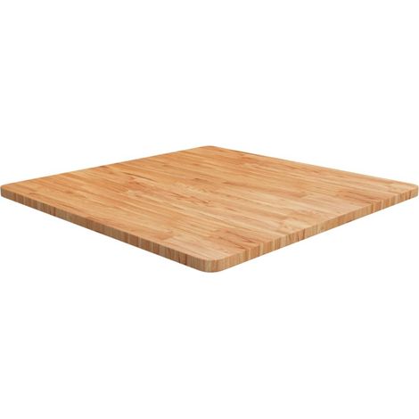 Tischplatte Quadratisch Hellbraun 80x80x2,5cm Behandelte Eiche