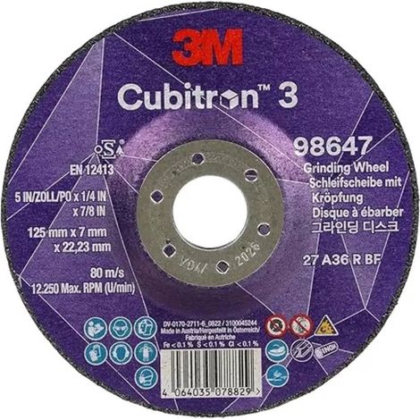 [NEUWERTIG] 3M Cubitron Schruppscheibe 125x7x22,3mm (10 Stück) - 98647