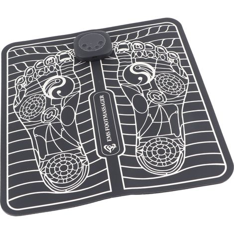 Tapis de massage électrique pour les pieds, appareil de massage des pieds EMS avec écran LCD et port USB. (1/5)