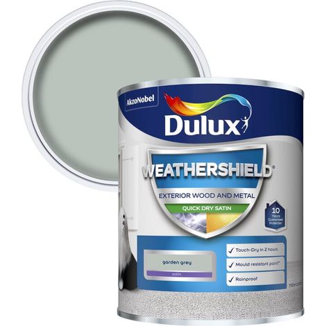 Dulux Retail Weathershield Exterior Satin Paint - Garden Grey - 750ml