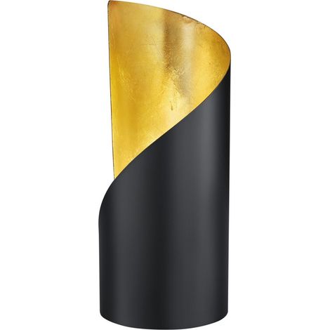 Lampada da tavolo FRANK nera oro metallo E14 RL 24 cm