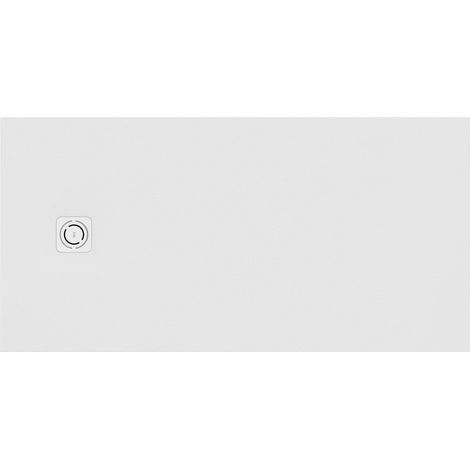 Receveur de douche extra plat en Stonex® Terran-N+Grille Twist -1000x800mm - Blanc (1/2)