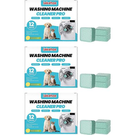 Nettoyant pour lave-linge contre les poils d'animaux, améliore le contrôle des odeurs pour la maison, lot de 3 (1/5)