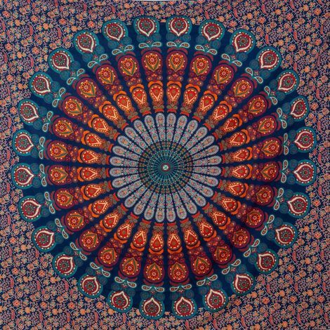 Mandala tenture murale grande serviette de plage châle ou tapisse (1/5)
