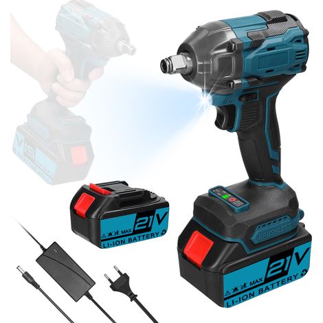 Eosnow Clé électrique domestique 21 V, moteur sans balais, outil électrique à couple élevé, dispositif d'installation pratique avec voies de rotation avant et arrière, commutation de la lumière d'écla (1/5)