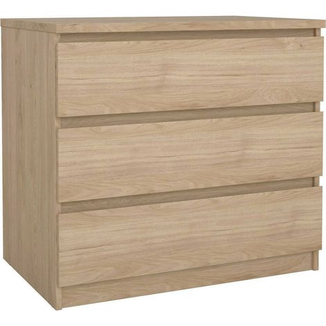 Dmora - Cassettiera Kajiki, Settimino multiuso, Comò camera da letto, Mobile con cassetti, 77x50 h68 cm, Rovere