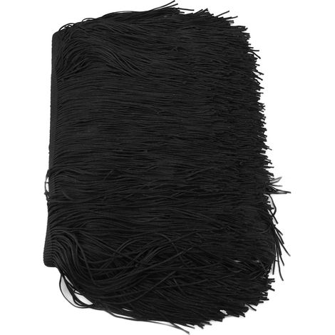 Nappe de Fête Noire à Franges Artisanales pour une Décoration Élégante à la Maison (1/5)