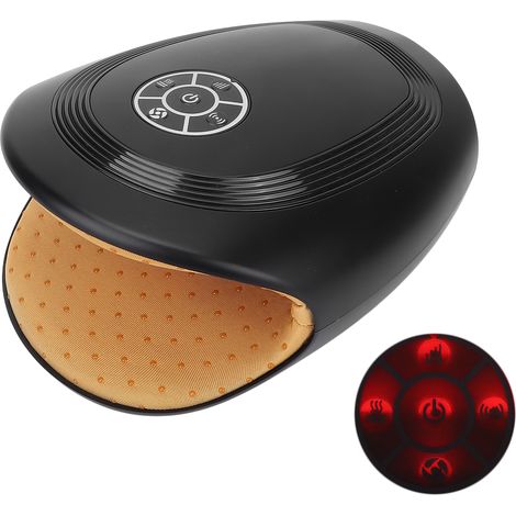Lot Massageur Main Sans Fil Soulagement Douleur Réglable Compresse Chaude Thérapie Appareil Électrique Noir (1/5)