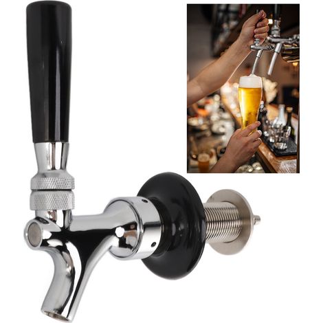 Distributeur de bière G5/8 / Tête de brassage amateur en laiton réglable avec raccord rapide 4 pouces (1/5)