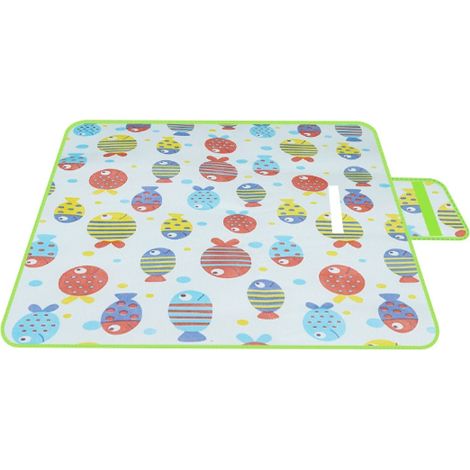 Couverture de plage 200 x 200 cm, couverture de pique-nique extérieure, imperméable, résistante au sable, portable, pliable et légère pour le camping, la plage et le parc au printemps et en été (jaune (1/4)