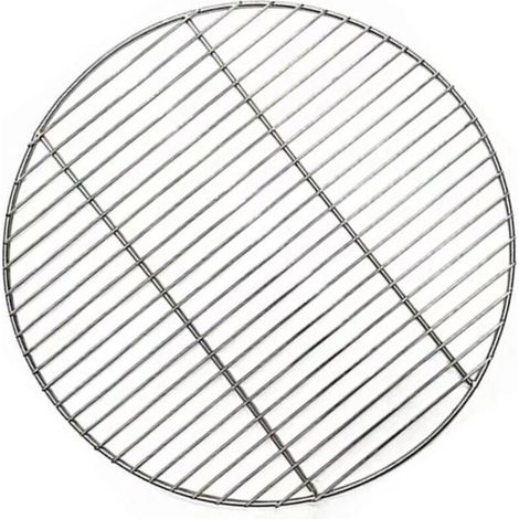 Grille ronde en acier inoxydable pour barbecue, camping, cuisson en maille, 38 cm de diamètre, construction soudée durable, (1/3)