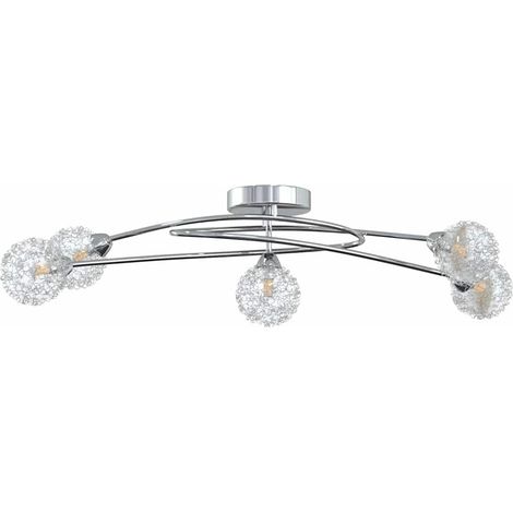 Plafonnier avec abat-jour en maille métallique pour 5 LED G9 (1/5)
