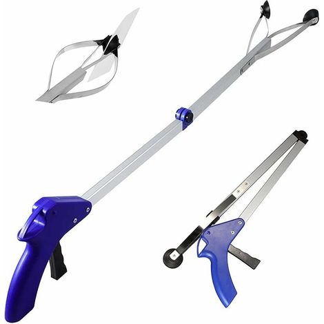 royaluxe - Pince de Préhension Pliable Outils de Ramassage Pince Ramasse Dechets 83 cm Pince en Aluminium pour Prise de la Corbeille, Ramassage des Déchets, Déchets de Jardin (1/5)