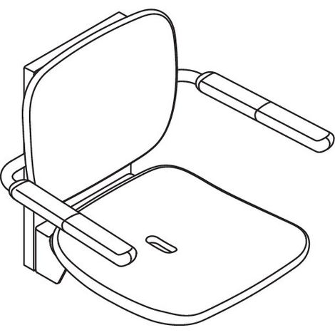 HEWI 802.51.23560 Siège rabattable Premium DR (1/2)