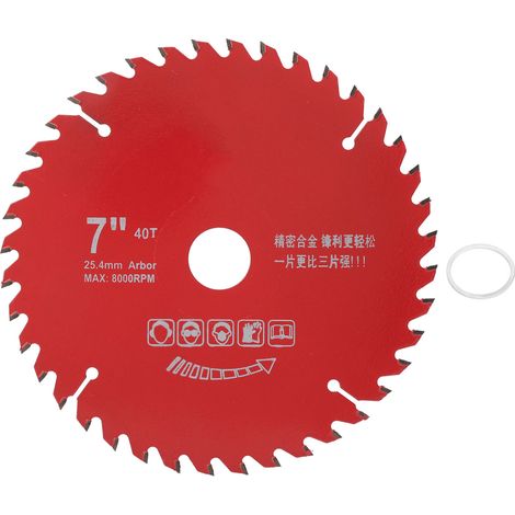 Lame circulaire carbure pour charpente 7x40T, disque de coupe en acier allié pour menuiserie, quincaillerie professionnelle. (1/5)