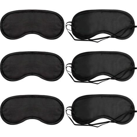 Lot de 6 masques de sommeil ITME, cache-œil, bandeau pour hommes et femmes, idéal pour la pause déjeuner (1/4)