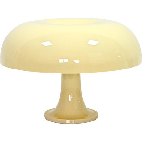 Verbesserte Retro-Pilzlampe, stilvolles, dimmbares Nachtlicht für Schlaf- oder Wohnzimmer – Hellgelb