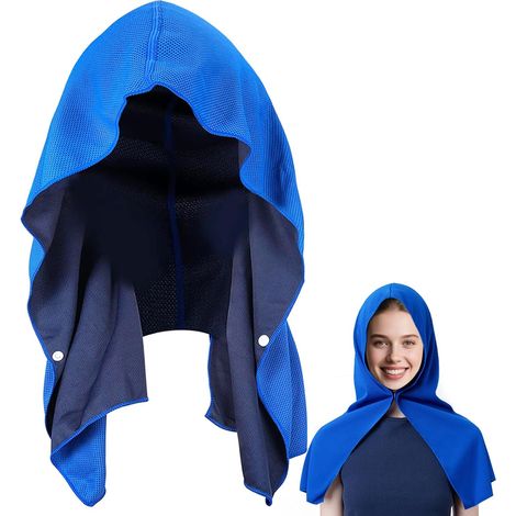 Serviette Rafraichissante Sport, Serviette à Capuche Rafraîchissante, Sport Bandana de Refroidissement, Serviette Rafraîchissante pour le Cou et le Visage pour Camping Sportif, Plage, Extérieur