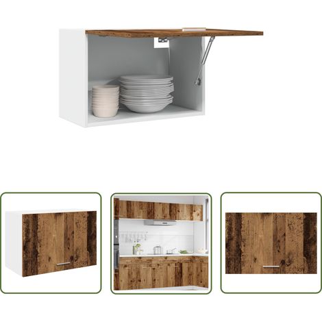 vidaXL Armoire suspendue vieux bois 60x31x40 cm bois d'ingénierie (1/5)