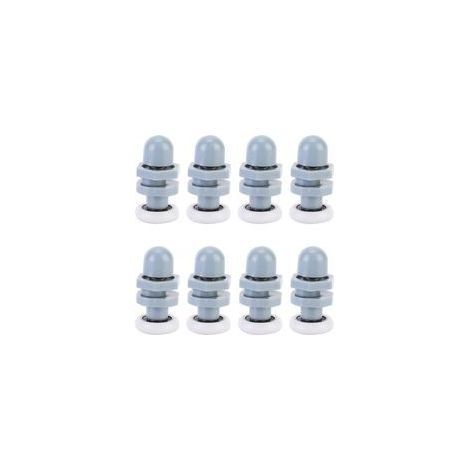 Shower sliding door rollers 20mm/23mm/25mm - Pack of 8 - Rustproof and quiet - Easy installation - For glass (1/5)