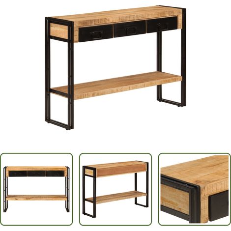 Massivholz Mango - Konsolentisch 110x30x76 cm Massivholz Mango (1/5)