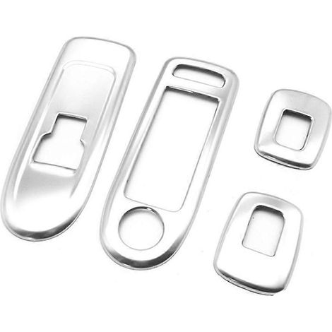 Autocollants argentés pour interrupteur de lève-vitre de porte de voiture, cache d'accoudoir, bouton de commande, panneau de commande pour C5 et 508 (1/5)