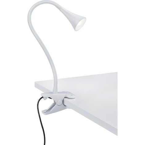 Lampa a morsetto da Interno a LED in Plastica Bianco