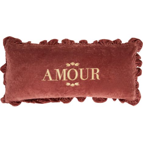 Coussin Mona rectangulaire 35x75cm rouge - Atmosphera créateur d'intérieur (1/4)