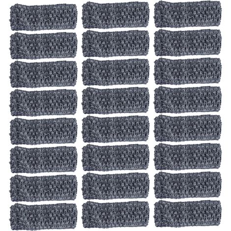 Headband - Elastic Crochet Hair Band - 4 cm Width - Stretchable Up To 35 cm - For DIY Bows And Flower Accessories - 25 Pieces (1/5)