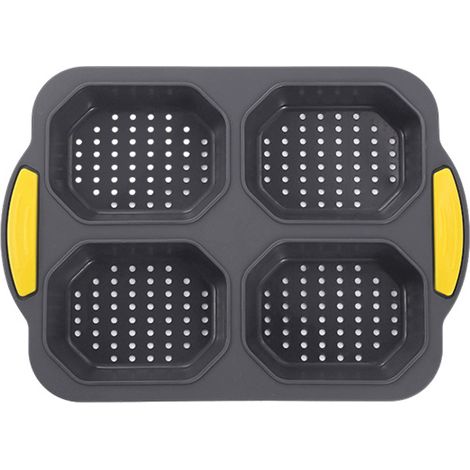 Antihaft-Silikonform für Brötchen und Hamburger, hitzebeständig, leicht zu entformen, ideal zum Backen von selbstgemachten Produkten.