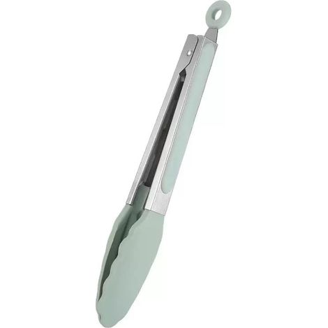 Pince de cuisine pour barbecue, pince à pain, pince à steak frit, pince à retourner le poisson, pince à steak de bœuf (vert clair) (1/3)
