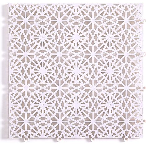 Tapis de sol hydrophobe-30x30cm Flocon de neige blanc