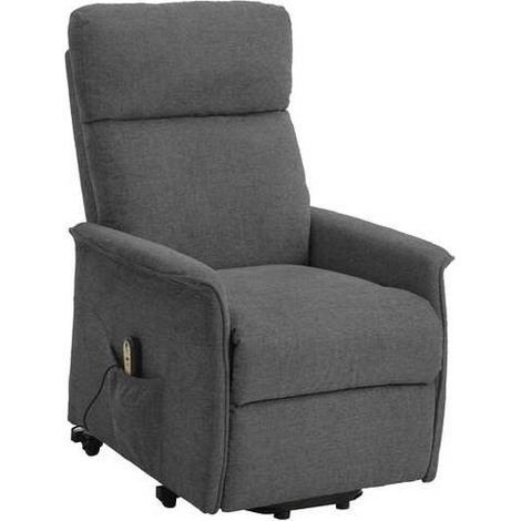 POLTRONA RECLINER RELAX ALZAPERSONA TESSUTO GRIGIO
