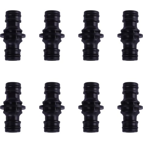 8 pièces Raccord Tuyau D'arrosage 1/2 Pouce, Arrosage pour Connexion Sécurisée de Tuyaux Jardin, Pièces et Raccords Prolonger Connecter -