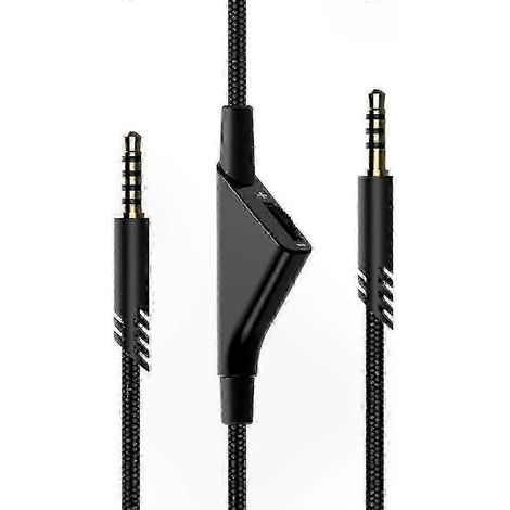 Câble d'extension pour casque gaming A10 A40, fil de remplacement compatible, cordon audio longueur supplémentaire, accessoire console et PC, connecteur robuste, modèle de rechange (1/5)
